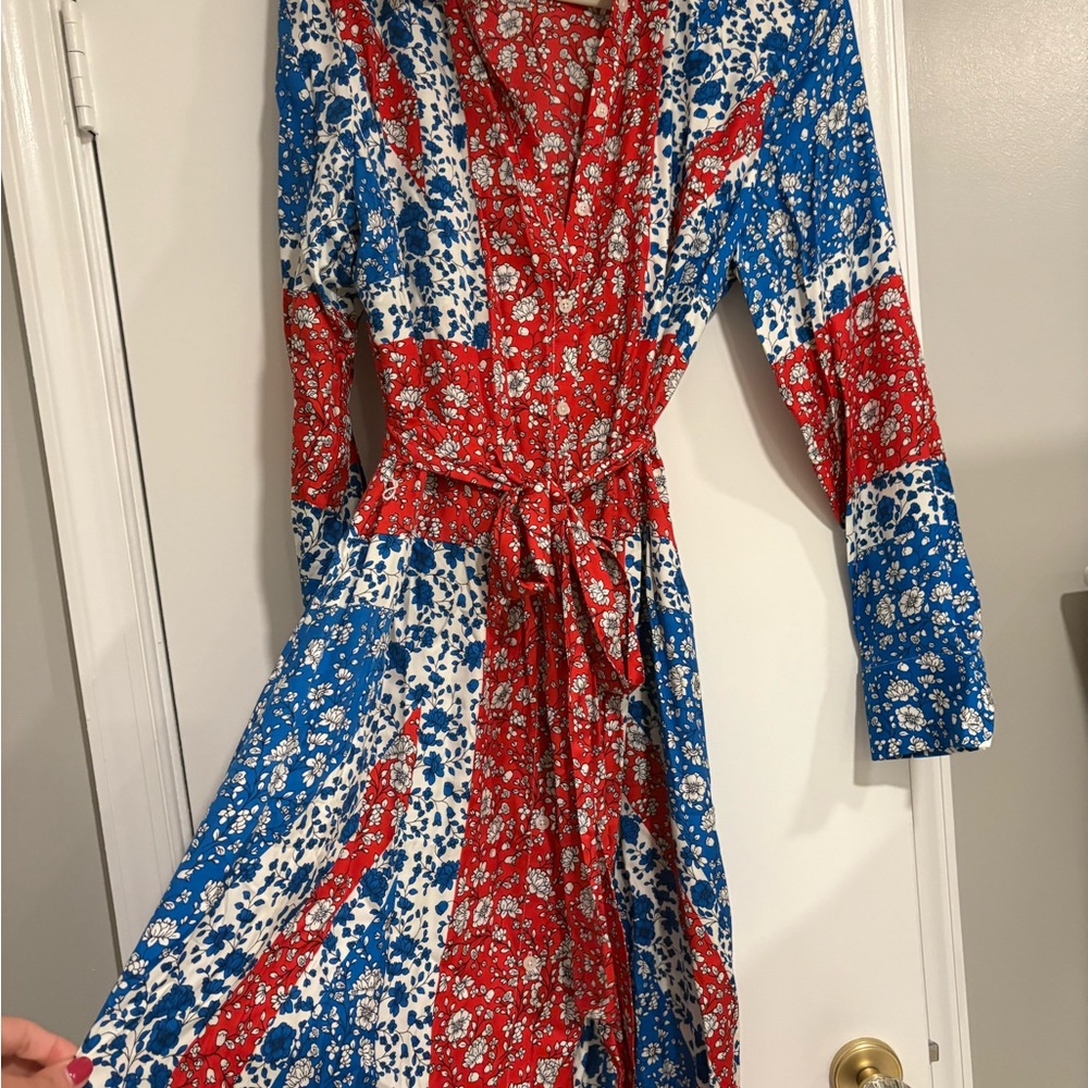 Boden Red and White Floral Dress